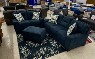 Check out this gorgeous sofa, loveseat and storage ottoman set