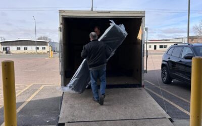 It was a very very cold day Saturday but not cold enough to keep Derek from getting his new pillowtop mattress.