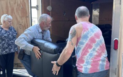 Today was the day the Bendas got to take their new reclining livingroom furniture home