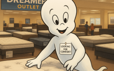 Even ghosts need a good nights sleep. Head to Dreamers Outlet for some spooooky good deals