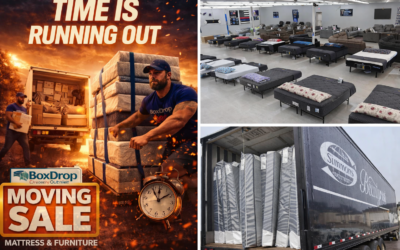 There is still time to lock in our clearance mattress prices before we move. Prices good until March 7, 2026